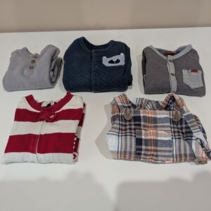 Set of 5 Cozy Winter Baby Onesie / One Piece Pajamas | 3-6 Months.